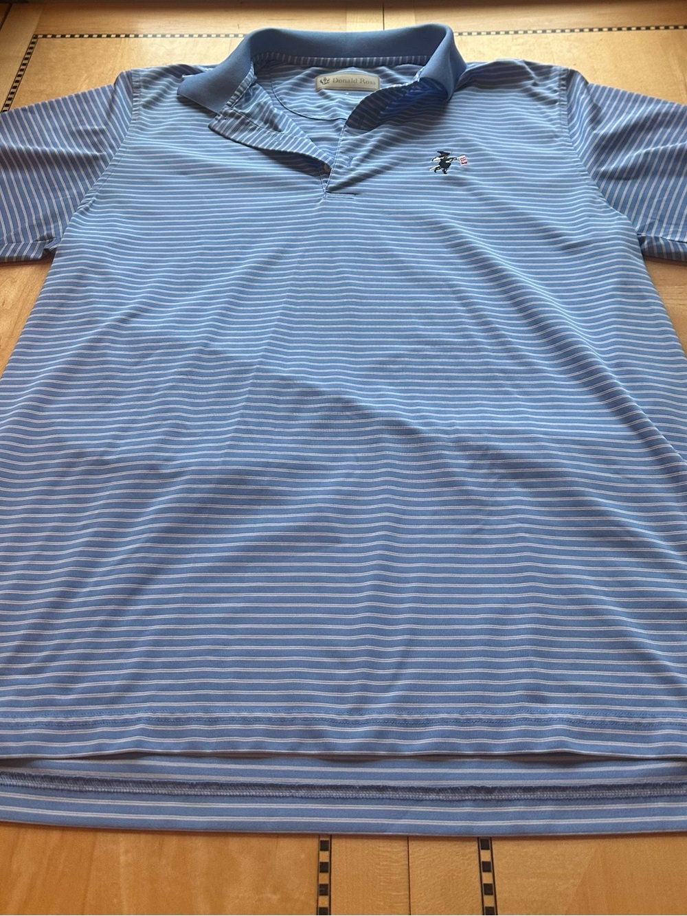 Donald Ross Stanwich Club Witch Logo Golf Polo Men’s M Blue Striped